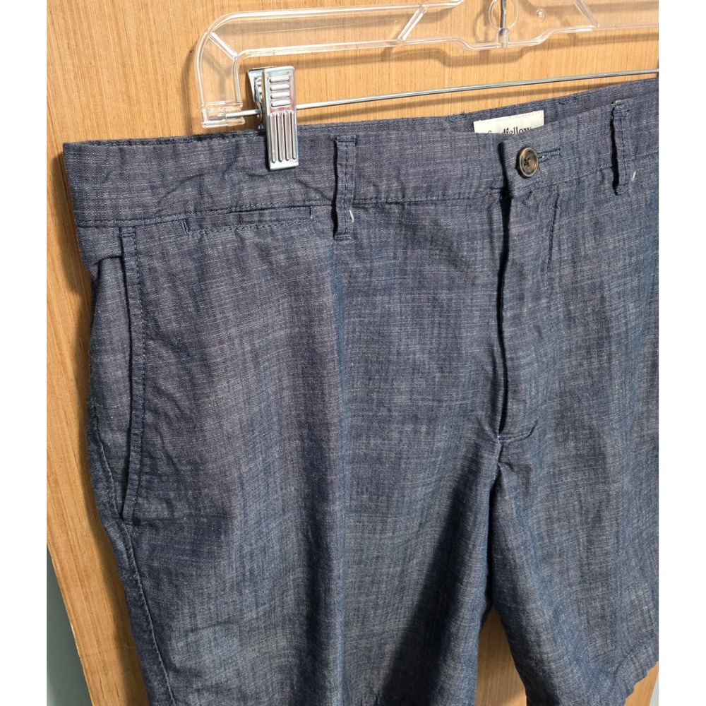 Goodfellow & Co Sz 38 Mens Every Wear Shorts Blue Chambray 100% Cotton 9 Inseam - Picture 2 of 5